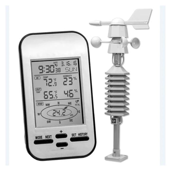 Professional Wireless Weather Station Anemometer Out Wind Speed Direction Sensor Digital Wind Chill Temperature Humidity Meter ,Enhanced Signal Transmission