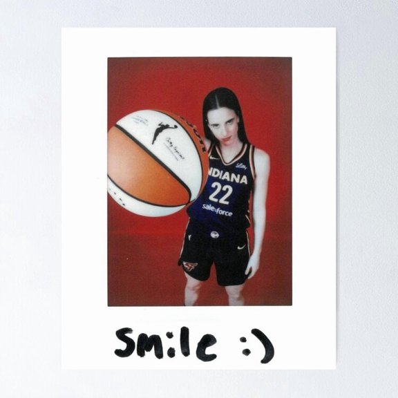 Professional Women Basketball Rookie Sensation Indiana Athlete Uniform Art, Unframed Poster