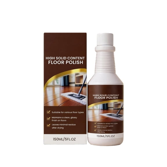 Professional  Wood Floor Restorer & Polish for Hardwood Floors, High Solid Floor Shine Restorer, Removes Minor Scratches, Adds Protective Coating, Streak-Free Gloss Finish, 16.9 Fl Oz