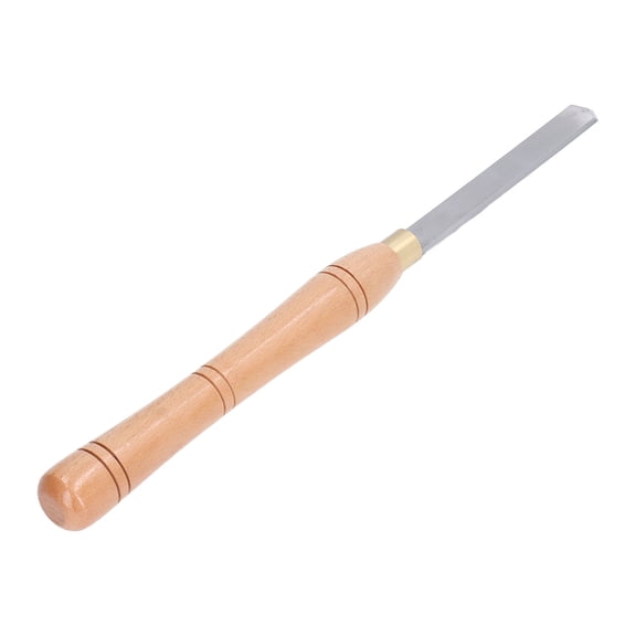 Professional Wood Lathe Turning Tool with High Speed Steel Oblique Triangle Chisel and Ergonomic Beech Handle for Woodworking and DIY Wood Carving (16.9 inches / 43.0 cm)