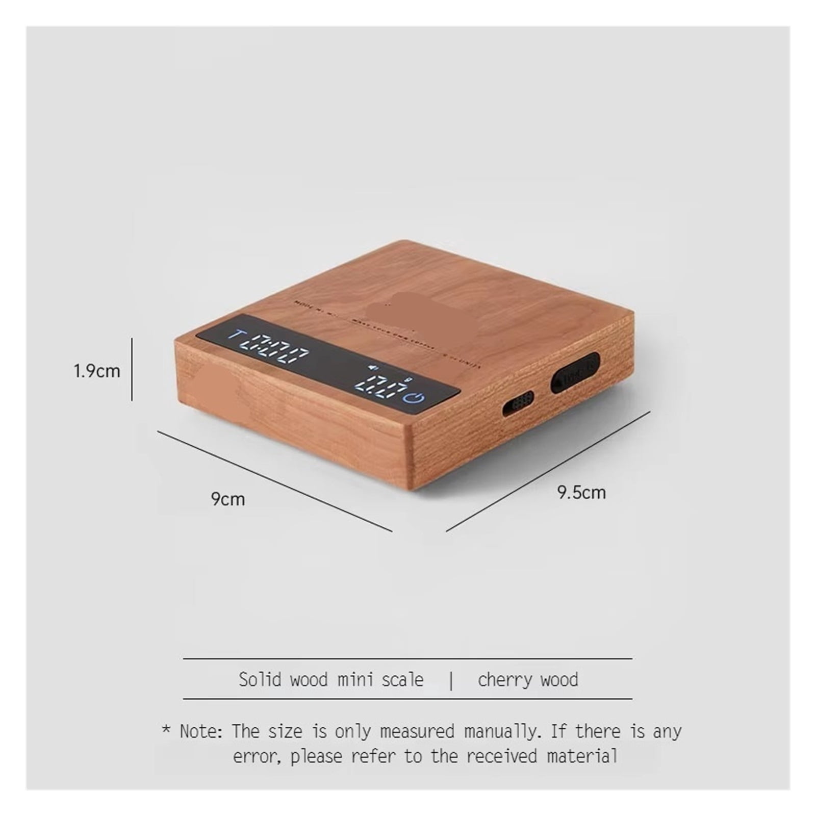Professional Wood Style Coffee Scale, 2kg/0.1g Digital Espresso