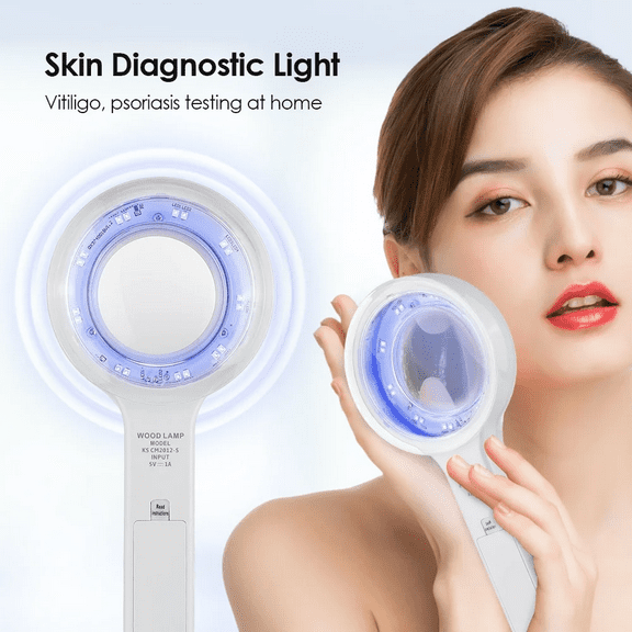 Professional Wood's Lamp Analyzer for Skin Care Consultation, Portable Handheld Magnifying Viewer for Beauty Salons and Spas, with LED & Blacklight