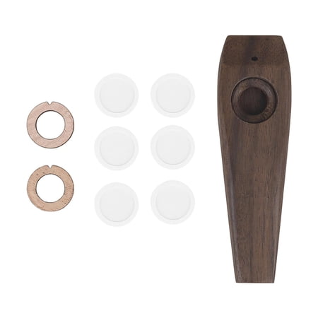 Professional Wooden Kazoo, Guitar Ukulele Accompaniment Harmonica Wind Instrument with Flute Membrane for Violin Ukulele Guitar