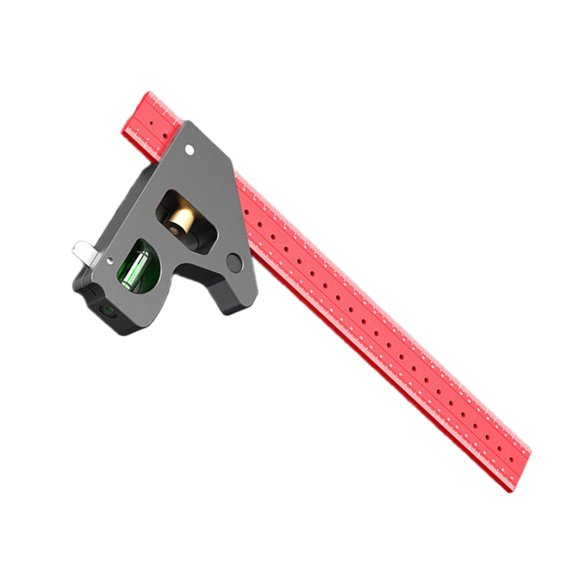 Professional Woodworking Combination Square 90 Degree Angled Ruler With Nonslip Grip For Enhancing Accuracy Engineering