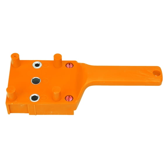 Professional Woodworking Handheld Drill Locator Quick Doweling Joint Jig in Orange (10 in / 25.4 cm)