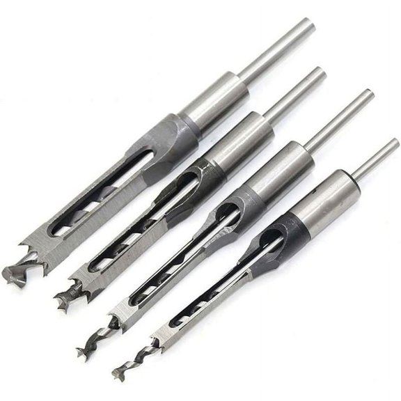 Professional Woodworking Square Hole Drill Bits, High Quality Steel for Enhanced Durability, Sharp Cutting Edge for Smooth Operation & High Efficiency