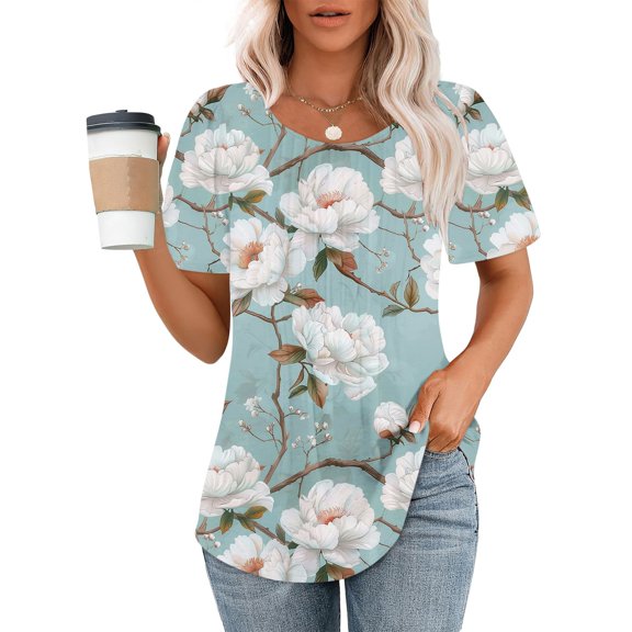 Professional Work Blouses for Women Fashion 2022 Work Out Shirts Gym Loose Plus Size Beach Shirt Sunshine White