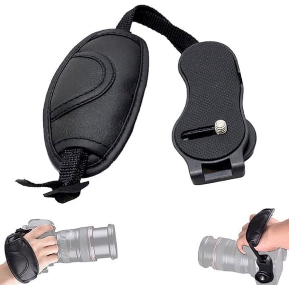 Professional Wrist Grip Strap For Fuji, Samsung, Leica, Panasonic, Kodak & More Cameras & Camcorders & an eCostConnection Microfiber Cloth