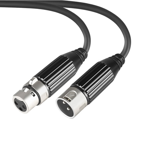 Professional XLR Male to Female Microphone Cable, Balanced Cannon Audio Output/Input Cord for Mics, Speakers & Amplifiers, Gold-Plated, Oxygen-Free Copper, Various Lengths Available