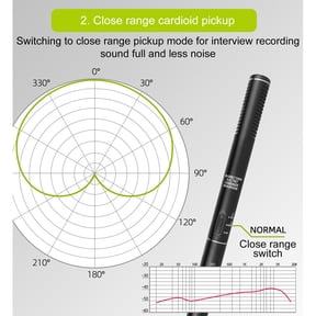 Professional XLR Shotgun Condenser Microphone with Windscreen & Brackets for DSLR Camera Interview Recording