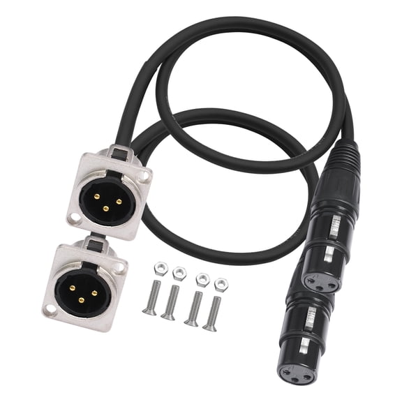 Professional Xlr Male Female Panel Adapter 3Pin Shielded Music Cable For Studio Racks Live Sound Systems PVC Housing