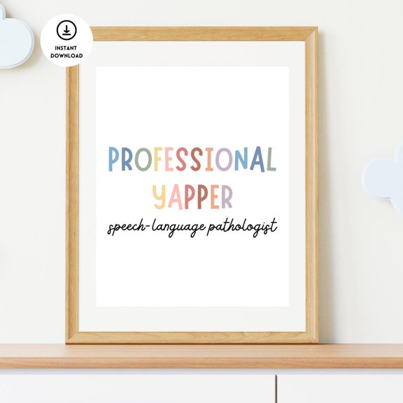 Professional Yapper SLP Wall Art Print, Unframed Paper Poster 8x10in