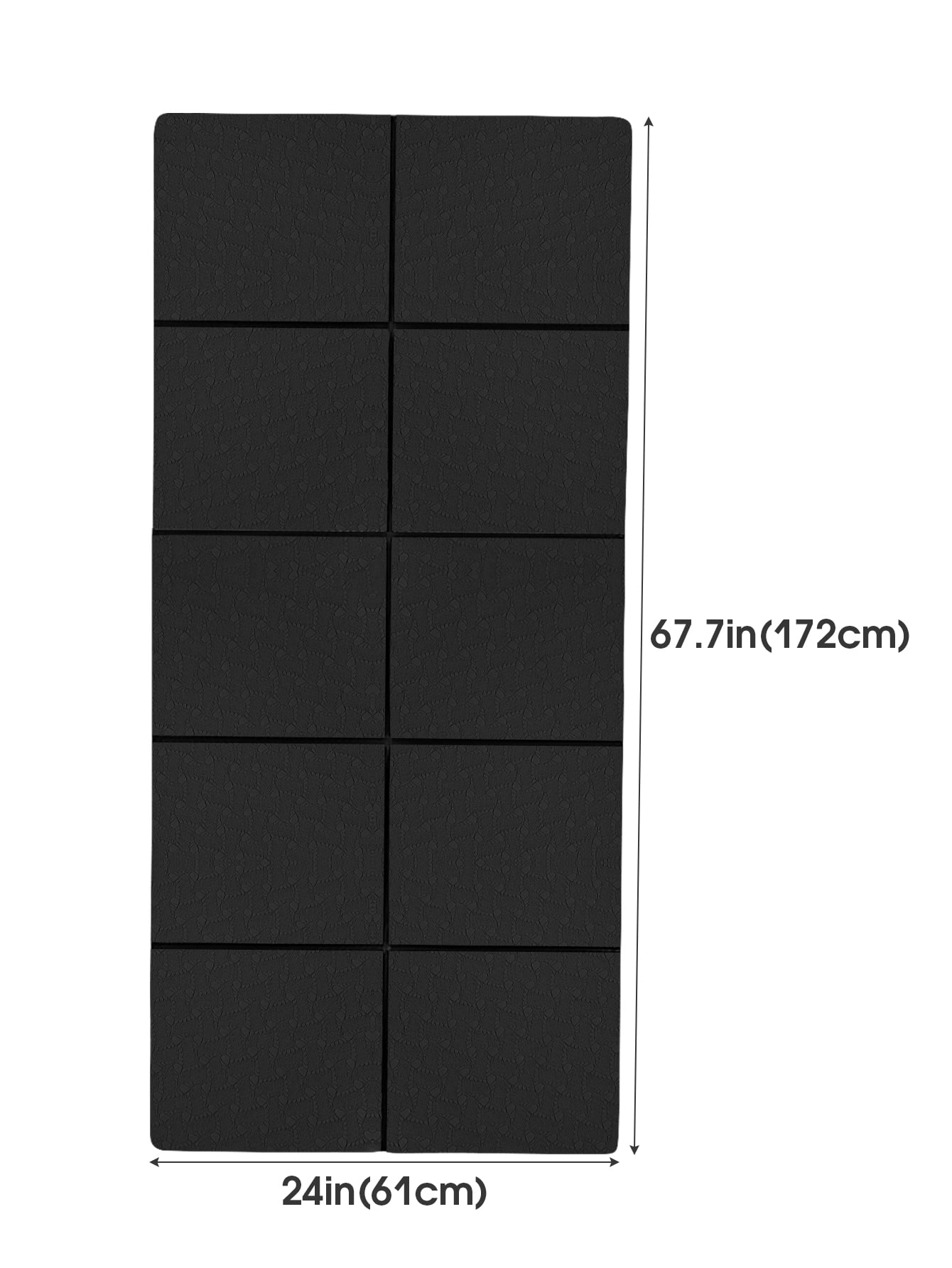 Professional Yoga Mat Portable Foldable Sports Mat TPE Material Safe Eco-Friendly Odor-Free Suitable for Home Travel