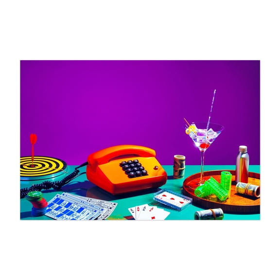 Professional bingo player - Photography Pop Art Mid-Century Modern Surrealism Vintage Modern Art Nightlife Psychedelic Unframed Wall Art Print 8 x 12 inches