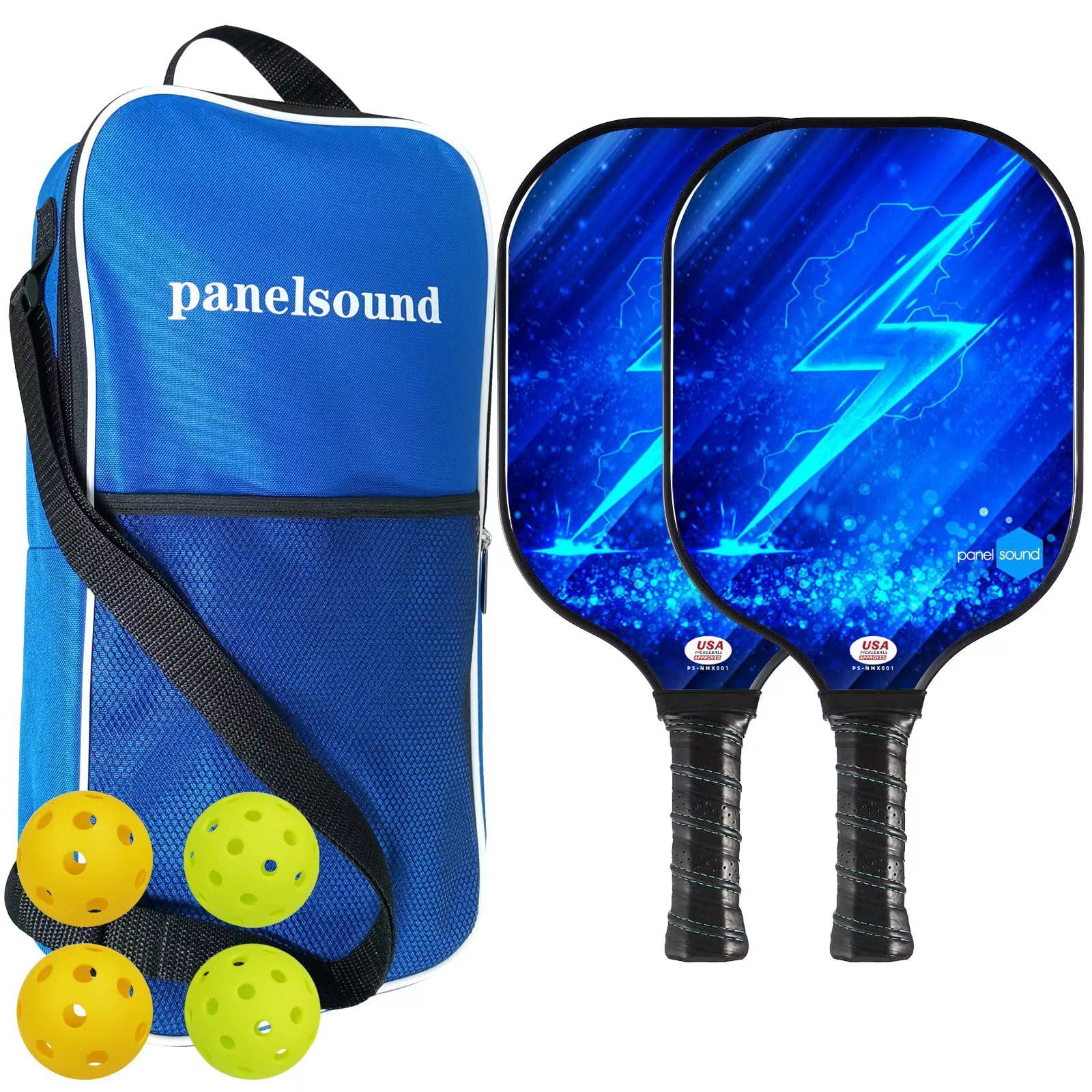 Professional carbon fiber Pickleball set, including 2 rackets, 4 balls ...