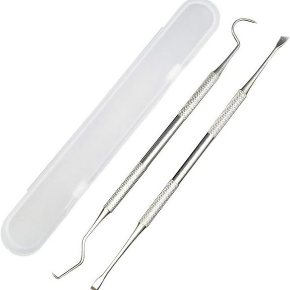 Professional dental tools, stainless steel teeth cleaning tools, dentists, personal use, pets, dental hygiene kit with teeth cleaner, plaque scraper remover and storage box