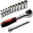 Professional efficient and durable 1/4” drive ratchet socket set for