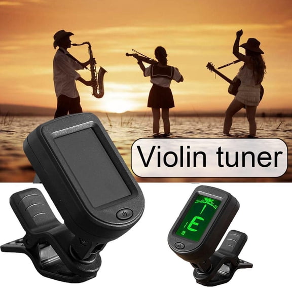 Professional multi-instrument tuner for guitar, ukulele & bass, a4 440hz standard, easy-read lcd display, compact portable design, powered by cr2032 battery