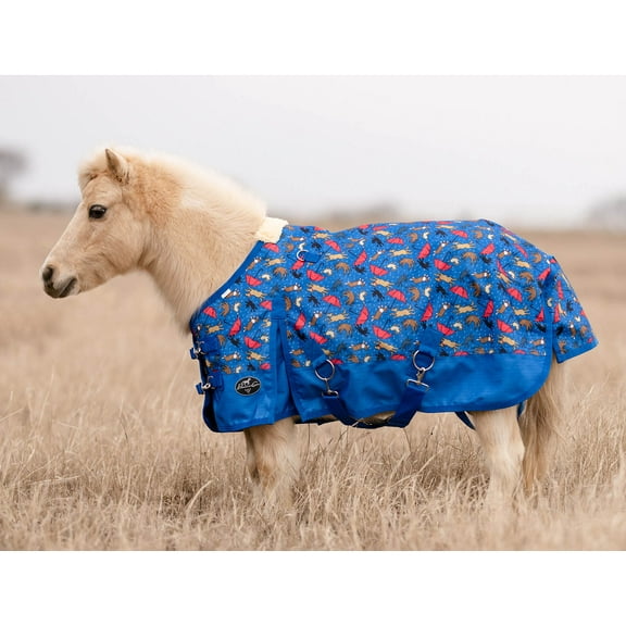Professional's Choice 1200D Mini & Pony Rain Sheet, "Raining Cats & Dogs", 46"