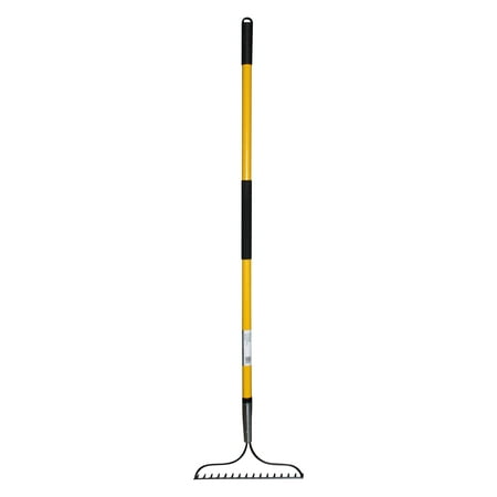 Professional's Choice 16-Tine Bow Rake - 54" Fiberglass Handle - 14 Gauge Steel Blade
