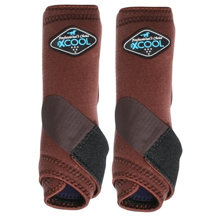 Professional's Choice 2XCOOL Horse Front Boots - Triple Chill Cooling & Kevlar Support - Multiple Sizes Chocolate / Medium