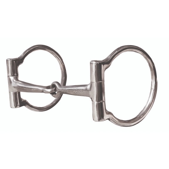 Professional's Choice Equisential D-Ring Snaffle Horse Bit - Sweet Iron with Copper Inlays, 5 1/4" Mouth, 3" Rings