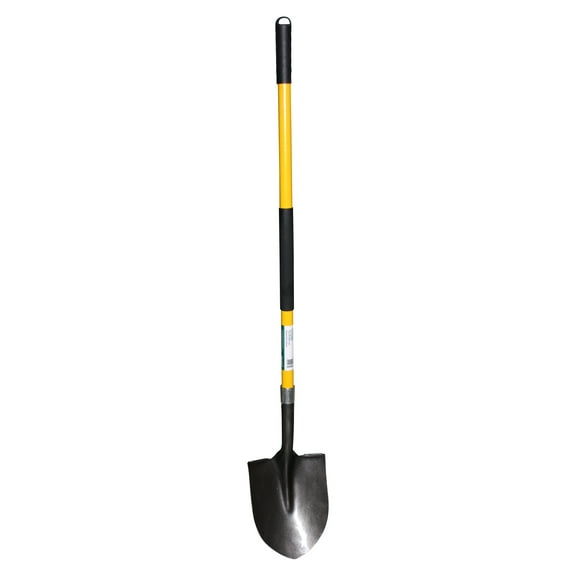 Professional's Choice Round Point Shovel - Sturdy 54” Fiberglass Handle - Heavy Duty 14 Gauge Steel Head
