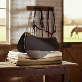 Professional's Choice Round Skirt Western Saddle Pad - Wool Felt & Rubber Non-Slip Contoured - Multiple Sizes 5/8