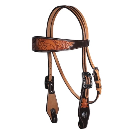 Professional's Choice Sunflower Browband Headstall, Brown, Full