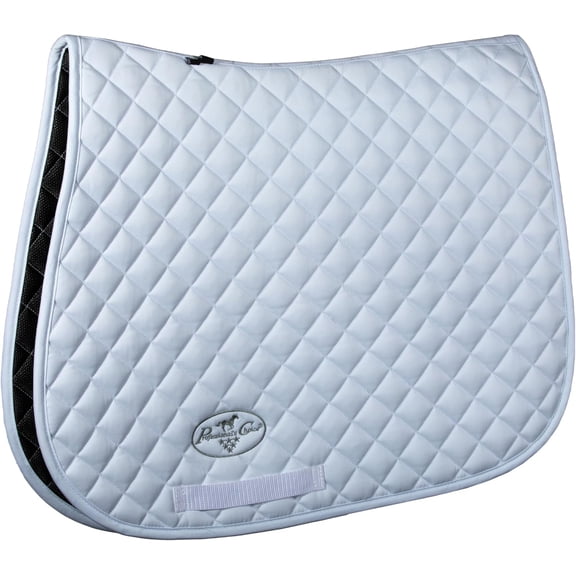 Professional's Choice VenTECH All-Purpose Pony Saddle Pad - Contoured Breathable Quilted Cotton, White