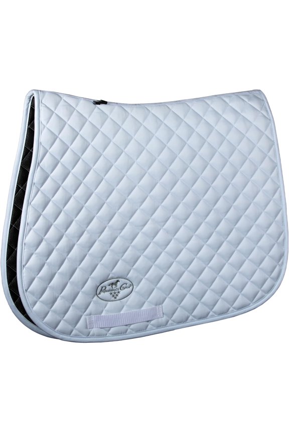 VenTECH All-Purpose Pony Saddle Pad - Contoured Breathable Quilted Cotton, White
