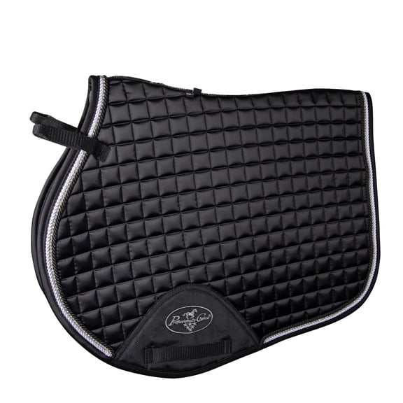 Professional's Choice VenTECH Satin English Jump Saddle Pad - Breathable & Non-Slip Horse Pad Black
