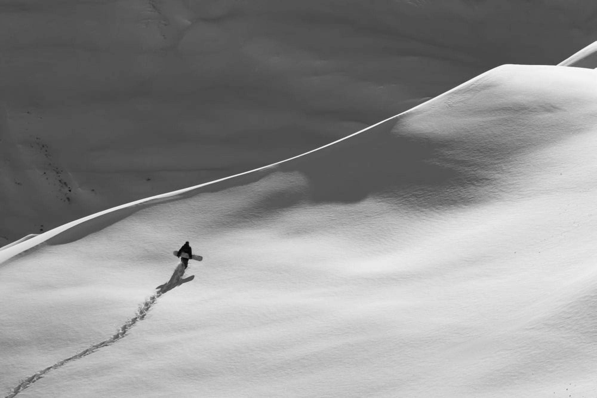 Professional snowboarder Gigi R Canvas Art - Dean Blotto Gray Design Pics (38 x 24)