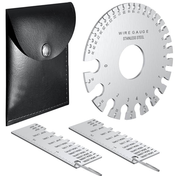 Professional Wire Gauge Measuring Tool, Metal Thickness and Double Sided Round Plate A New