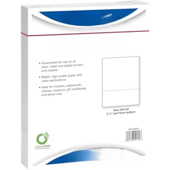 ProfessionalProfessional 8 1/2-inch x 11-inch 20 lbs. Perforated 3 5/8-inch Paper, 2500/Case (04132P)$$Office
