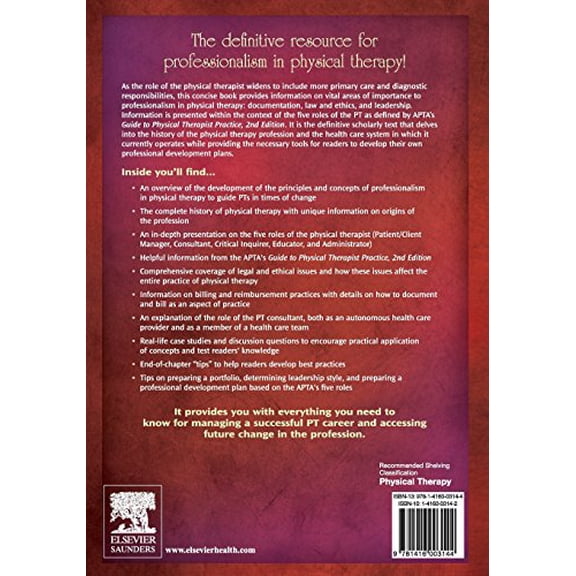 Pre-Owned Professionalism in Physical Therapy: History, Practice, and Development