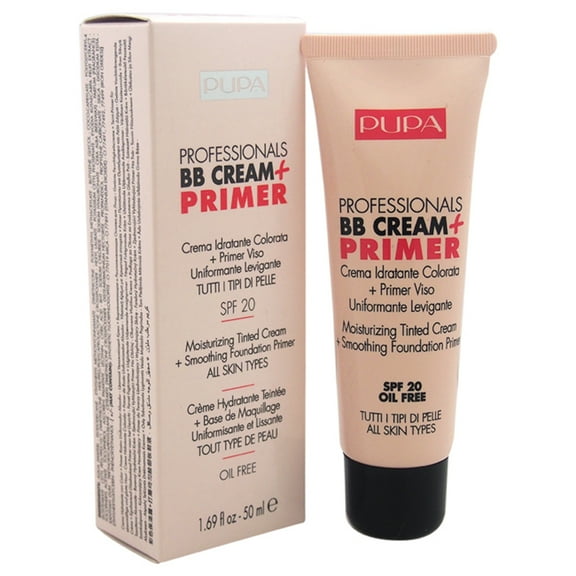 Professionals BB Cream Plus Primer SPF 20 - 001 Nude - All Skin Types by Pupa Milano for Women - 1.69 oz Makeup