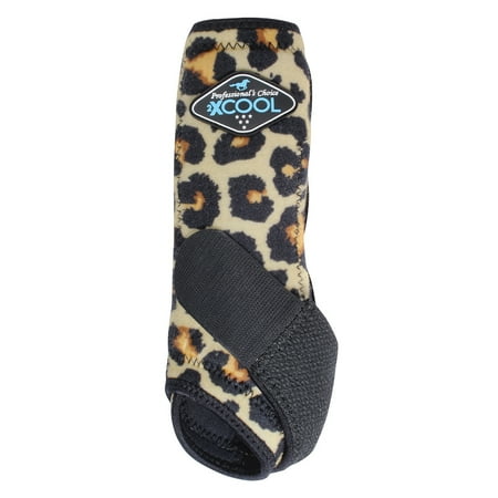 Professional's Choice 2XCOOL Horse Front Boots - Triple Chill Cooling & Kevlar Support - Multiple Sizes Cheetah / Medium