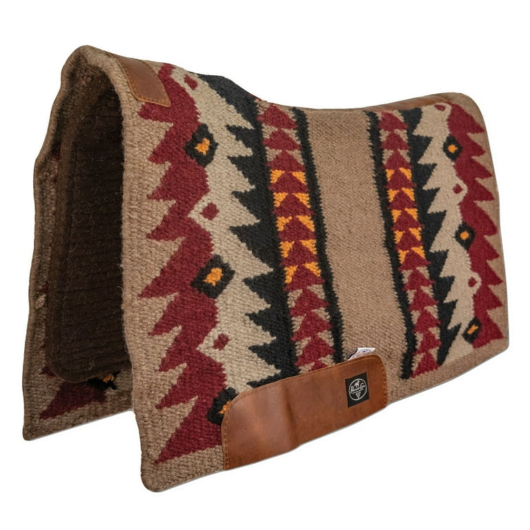 Professionals Choice 3 4in Fuse Blanket Top Saddle Pad Taupe Wine 33X38 Walmart