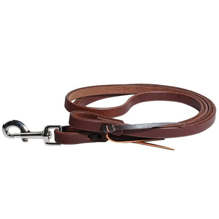 Professional's Choice 8ft Waterloop Roping Rein - 5/8in Heavy Oil Harness Leather with Nickel-Plated Snaps