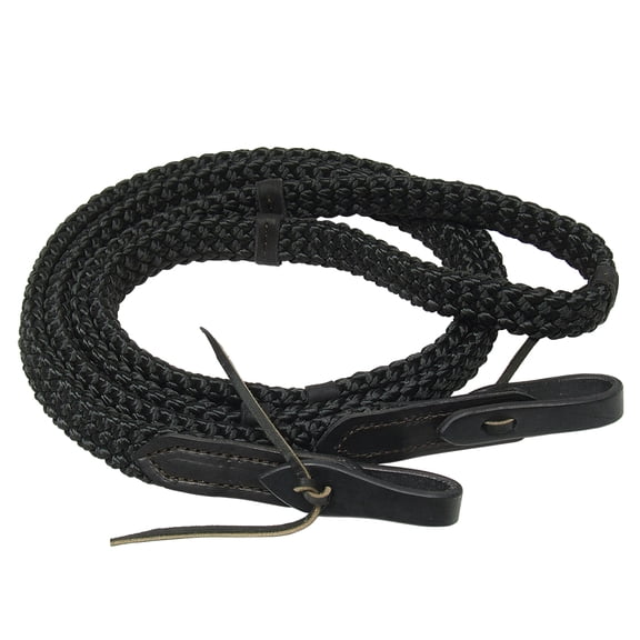 Professionals Choice 9ft Quiet Control Single Rein Black