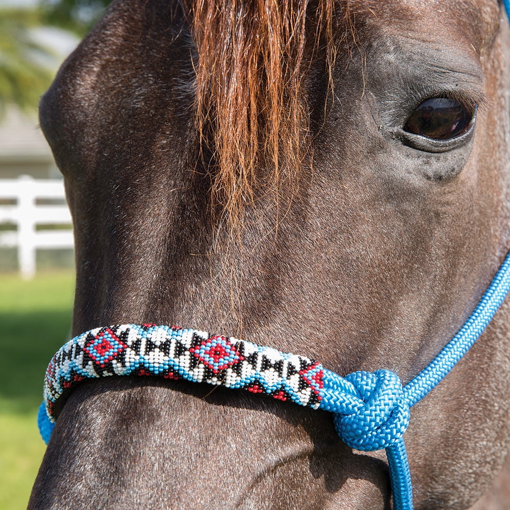 Professionals Choice Beaded Rope Halter Turquoise - Walmart.com