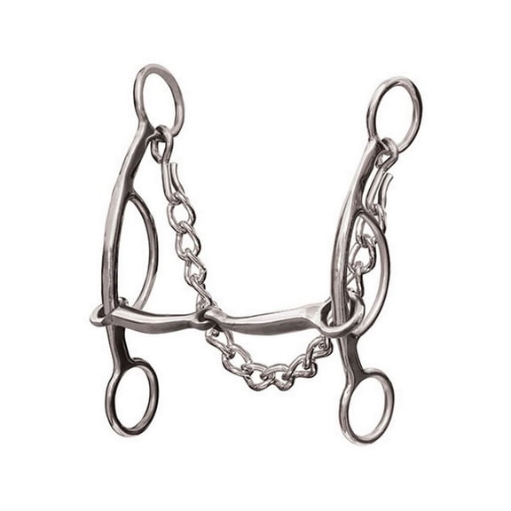 Professional's Choice Futurity Gag Snaffle Horse Bit - 5 3/4" Sweet Iron Mouth, 6.5" Shank