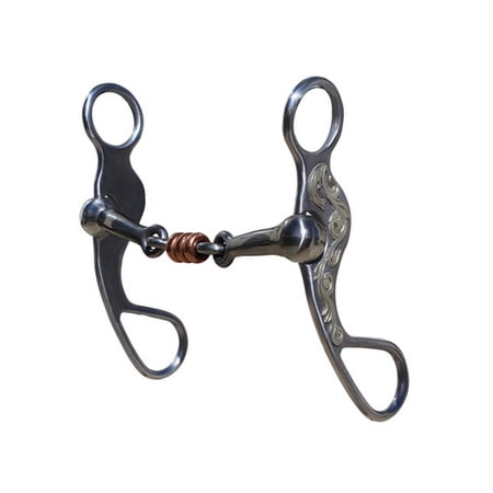 5" Professional Choice Bob Avila Santa Rosa Shank Dog Bone Roller Horse Bit