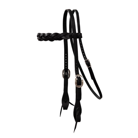Professionals Choice Black 3/4 Infinity Braid Browband Headst