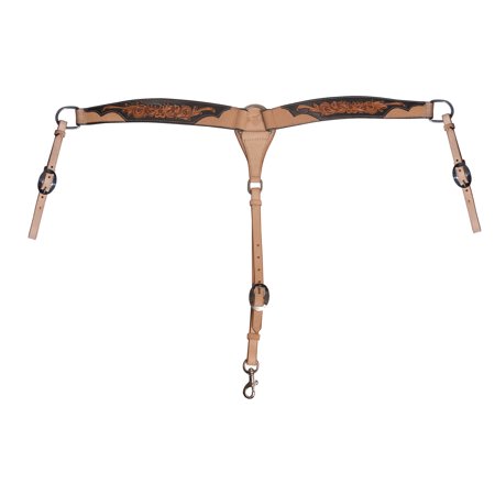 Professionals Choice Black Floral Roughout Breast Collar