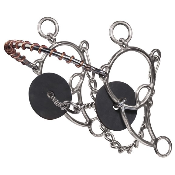 Professional's Choice Brittany Pozzi Combo Snaffle Bit - 5.5" Mouth, Mild Copper Twisted Wire Lifesaver Twisted Wire Lifesaver