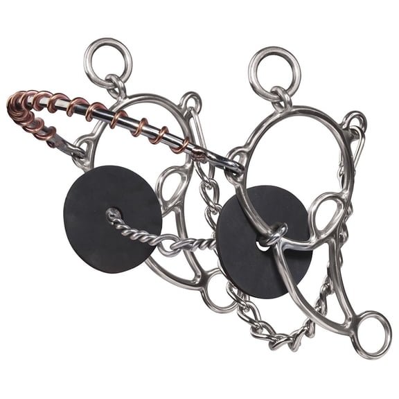 Professional's Choice Brittany Pozzi Combo Snaffle Bit - 5.5" Mouth, Mild Copper Twisted Wire Lifesaver Twisted Wire Snaffle