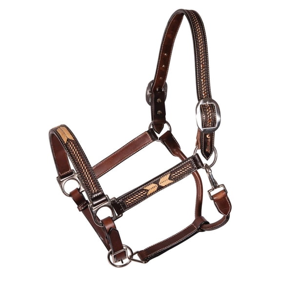 Professionals Choice Chocolate Rawhide Arrowhead Leather Hors