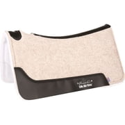 Professionals Choice Cowboy Air Ride Saddle Pad - Contoured Wool Felt Western Pad - Multiple Sizes 31.5" x 34" / Tan / Merino Wool